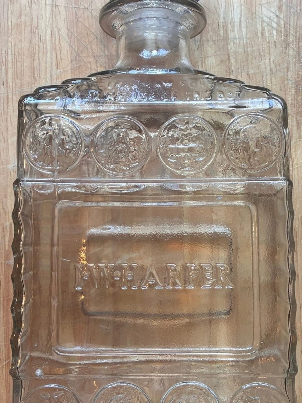 VINTAGE 1950’s I.W. Harper Bourbon Glass Decanter